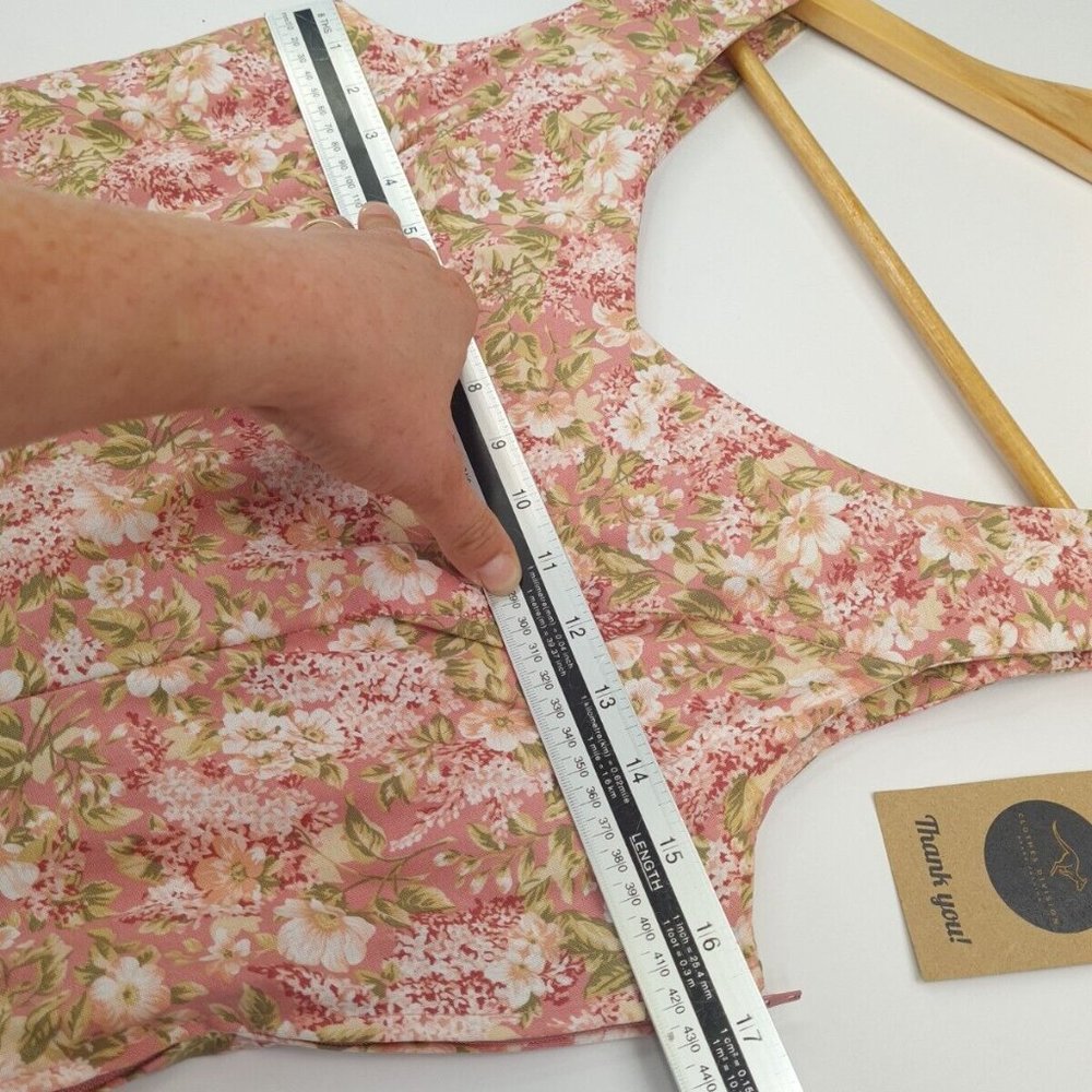 Vintage Laura Ashley Dress & Jacket Size 10 12 Floral Pink Cotton STUNNING - Picture 10 of 16